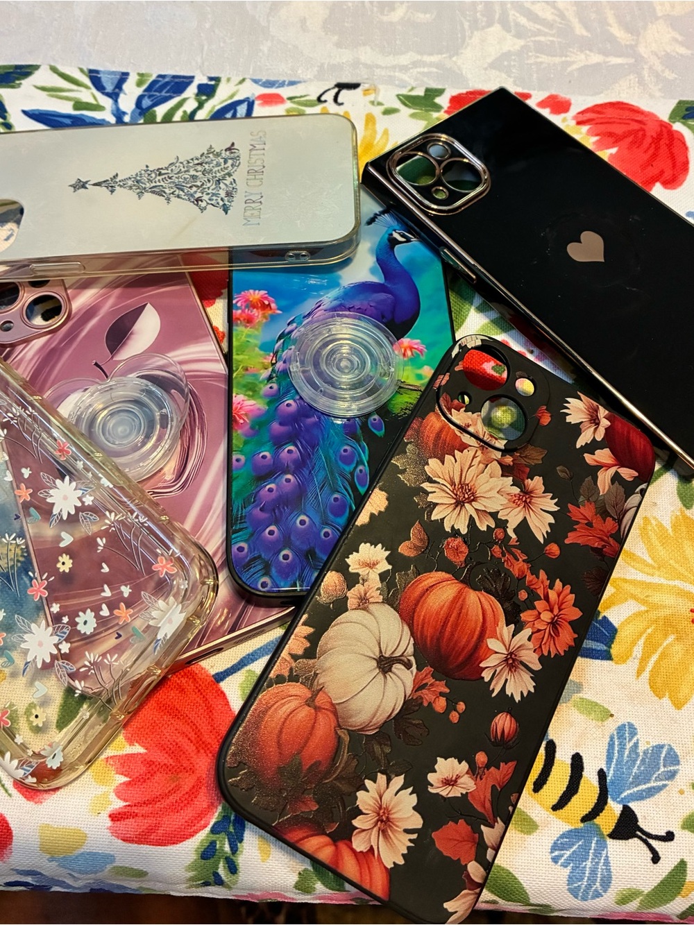 Assortment of iPhone 14 cases.